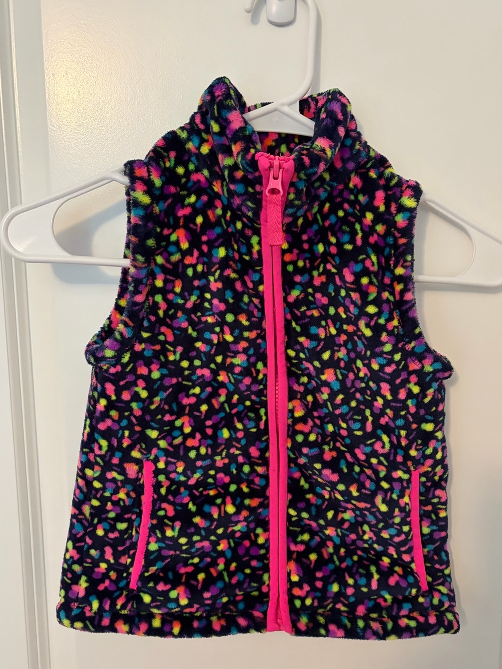 Lands End Girls Multi Color Fleece Vest